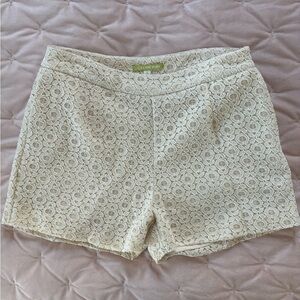 Gianni Bini Lace Cream Shorts